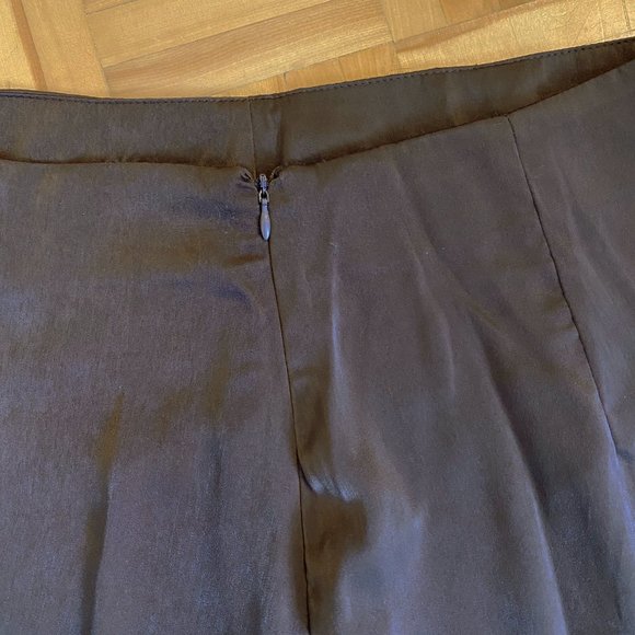 NWT Chocolate Brown Mille Satin Midi Skirt - Picture 12 of 16